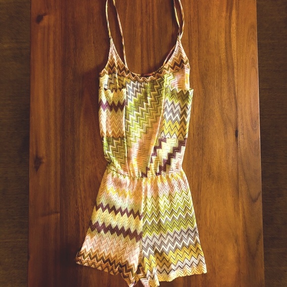 Missoni Pants - Missoni Romper Chevron pastel knit